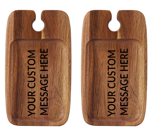 Small Wooden Cheese / Wine Board Pair- Custom Text or Logo - Unicorn Fart Productions